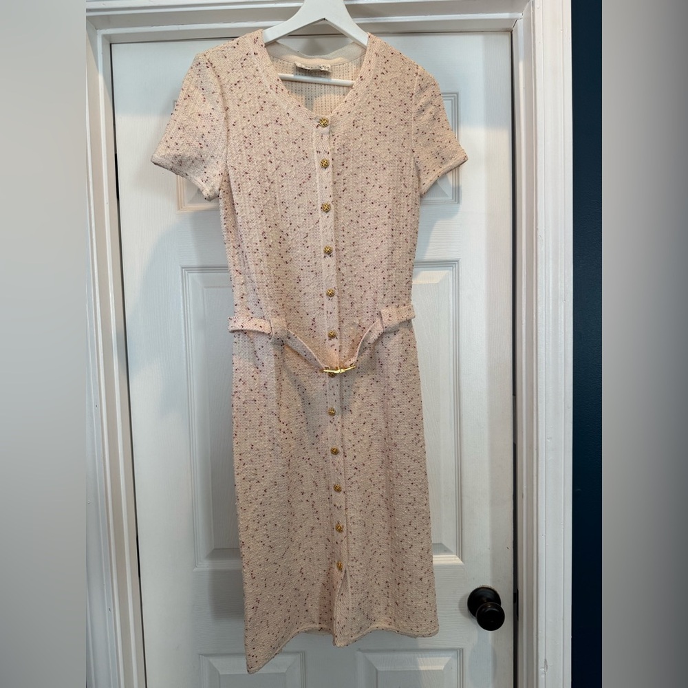 St. John Collection Spring 2008 Textured Button-Down Midi Dress
